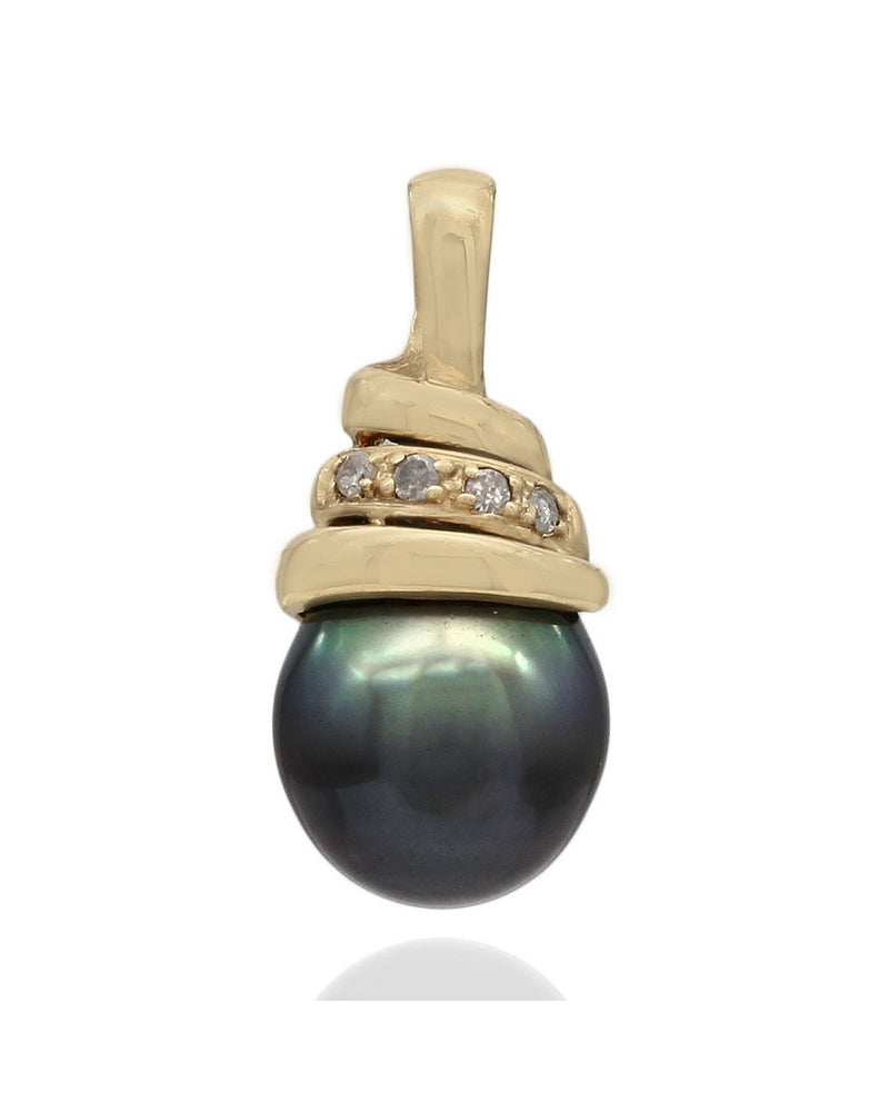 Tahitian Pearl and Diamond Pendant