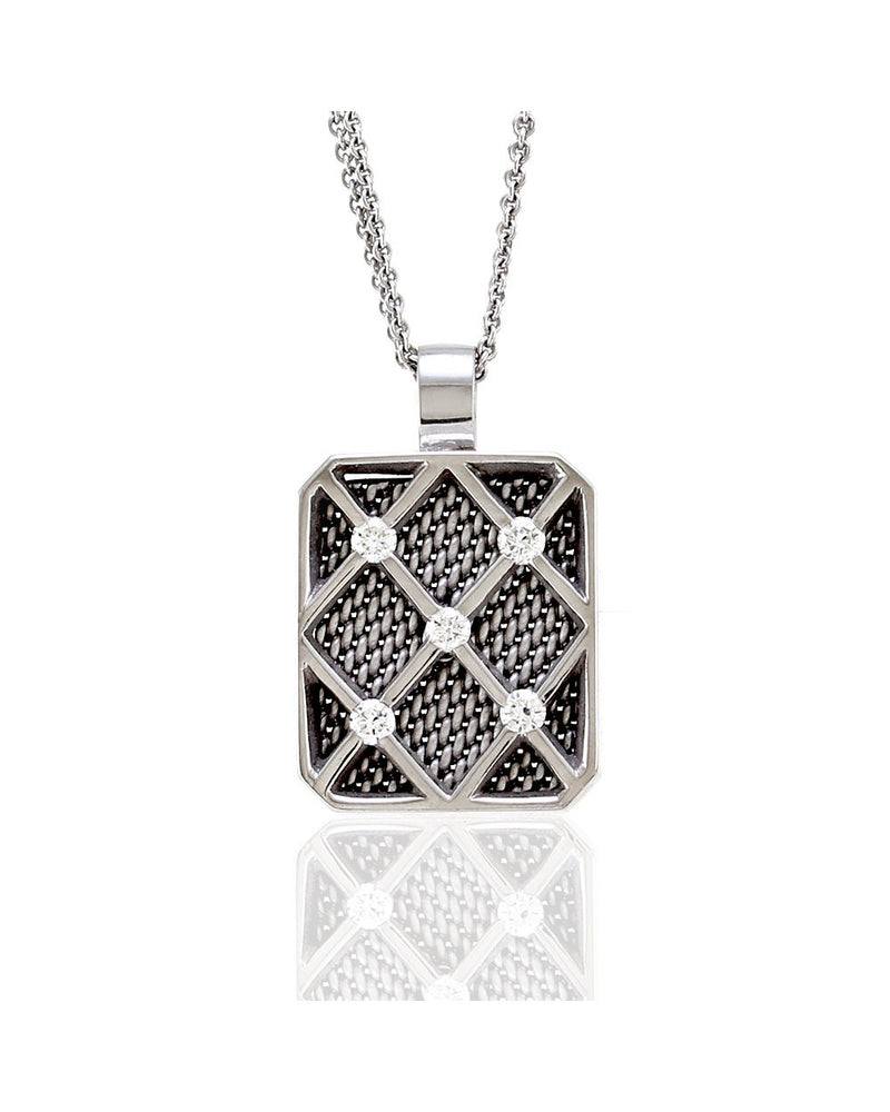 Cede Diamond Lattice Pendant in Gold