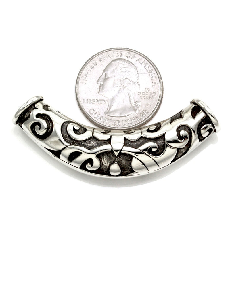 John Hardy Slide Enhancer Pendant with Antique Details in Sterling Silver