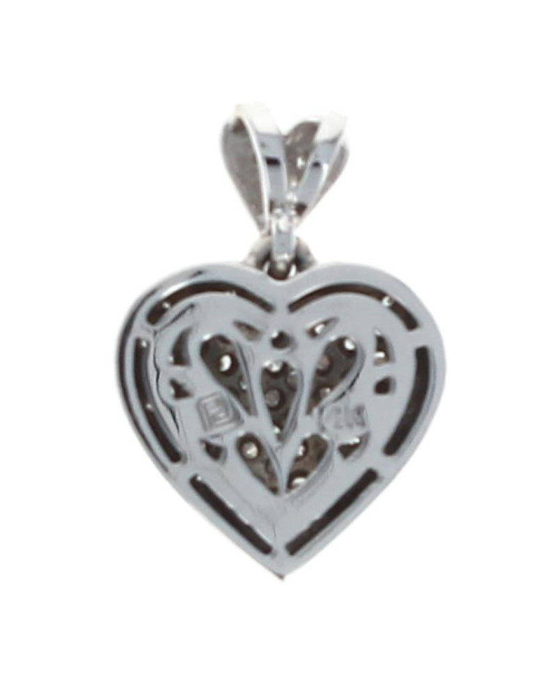 Diamond Pave Puffed Heart Pendant