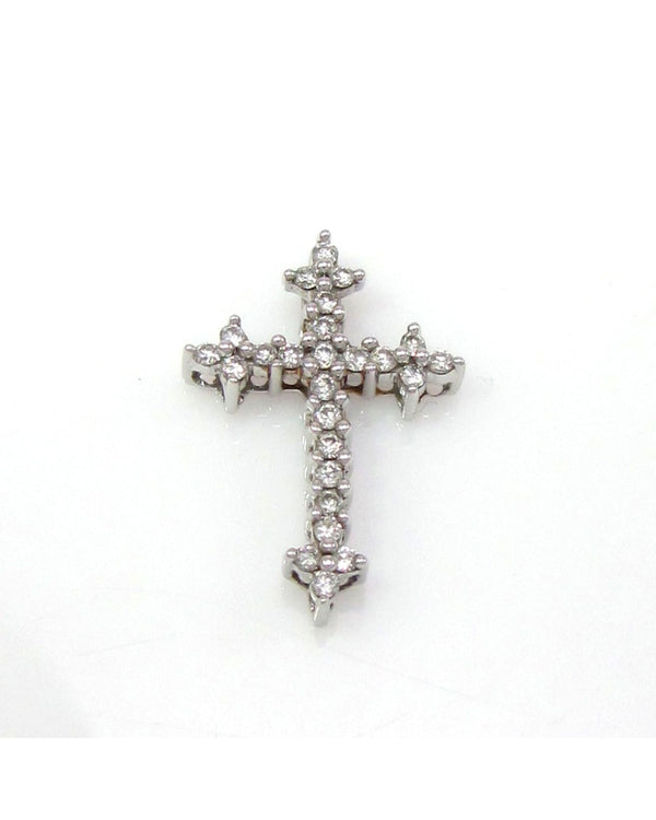 Diamond Miniature Cross Pendant White Gold