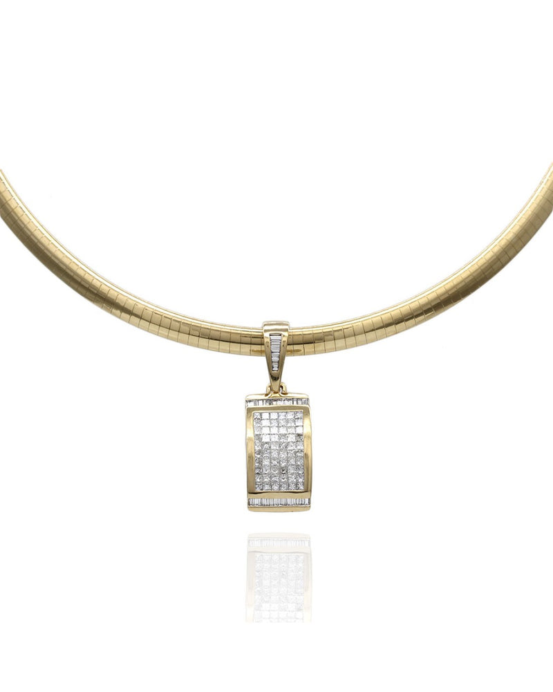 Diamond Drop Pendant in Gold