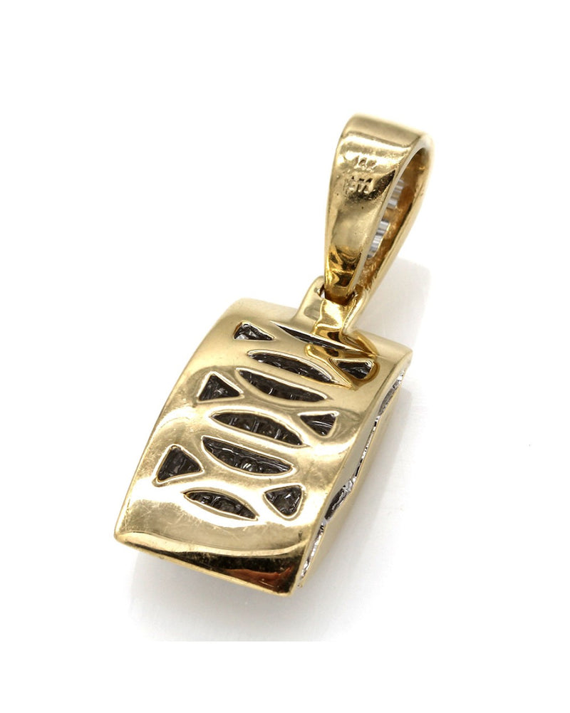 Diamond Drop Pendant in Gold