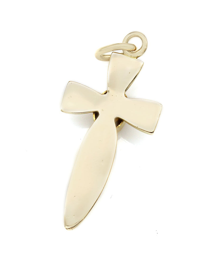 Citrine Solitaire Cross Pendant