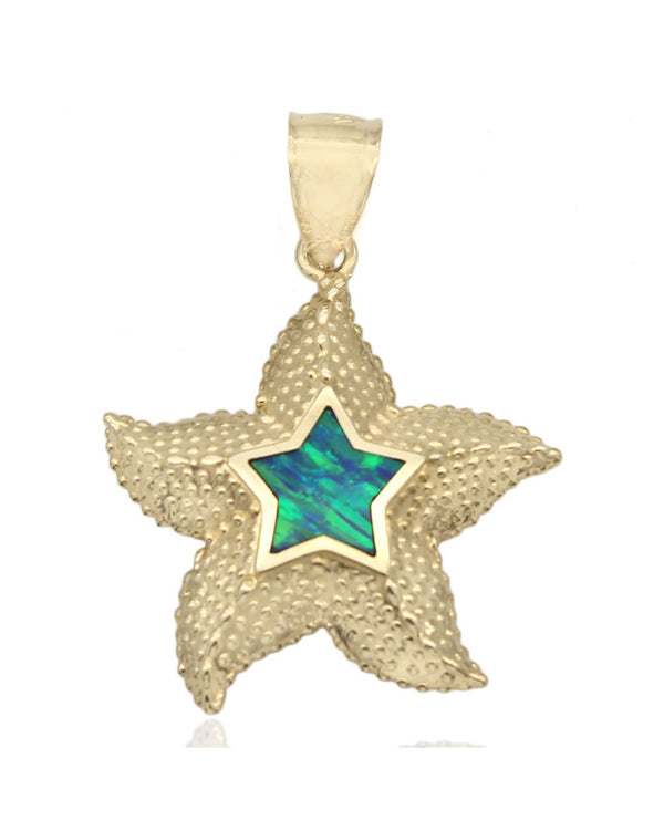 Synthetic Opal Starfish Pendant