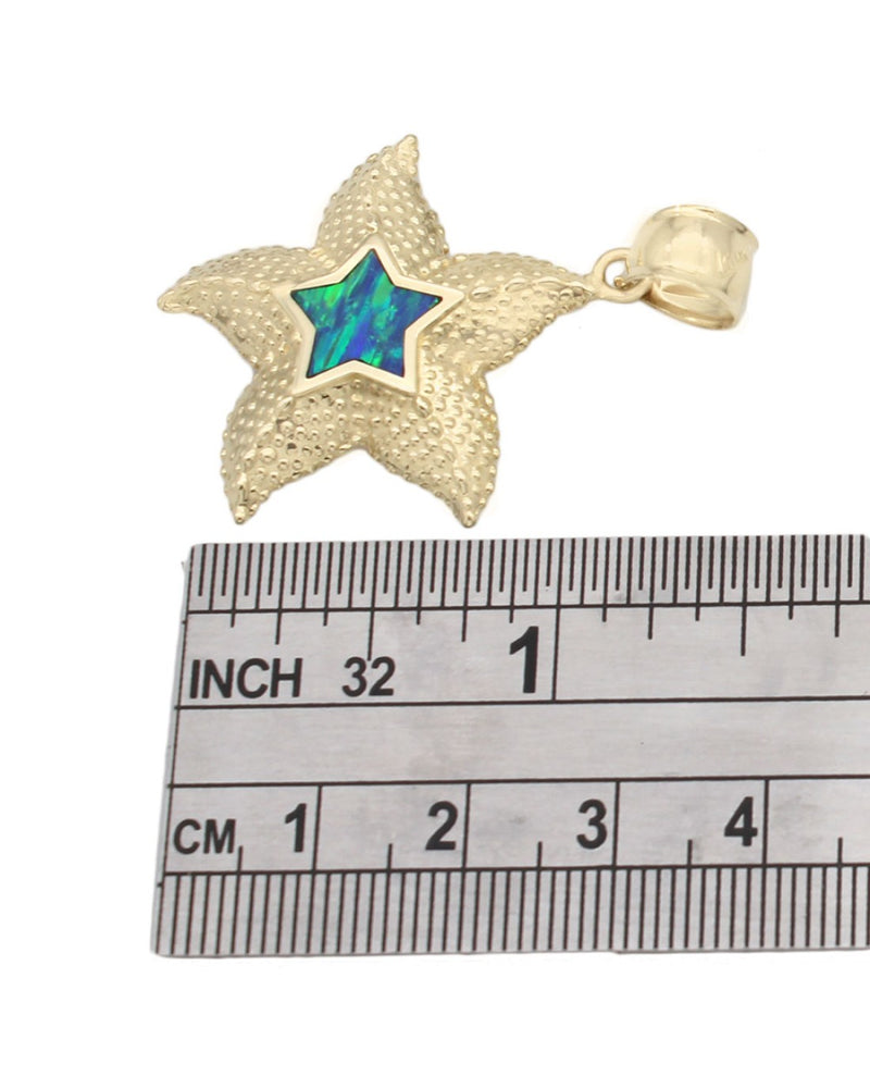 Synthetic Opal Starfish Pendant