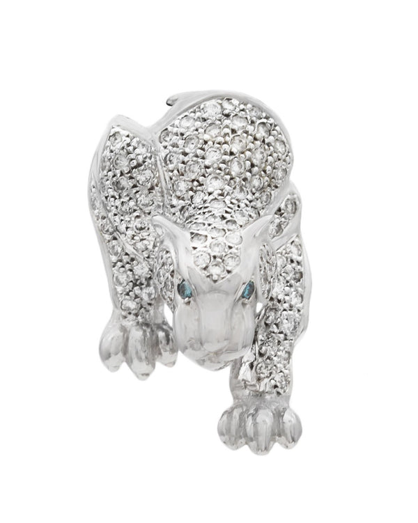 Diamond Pave Panther Enhancer Pendant