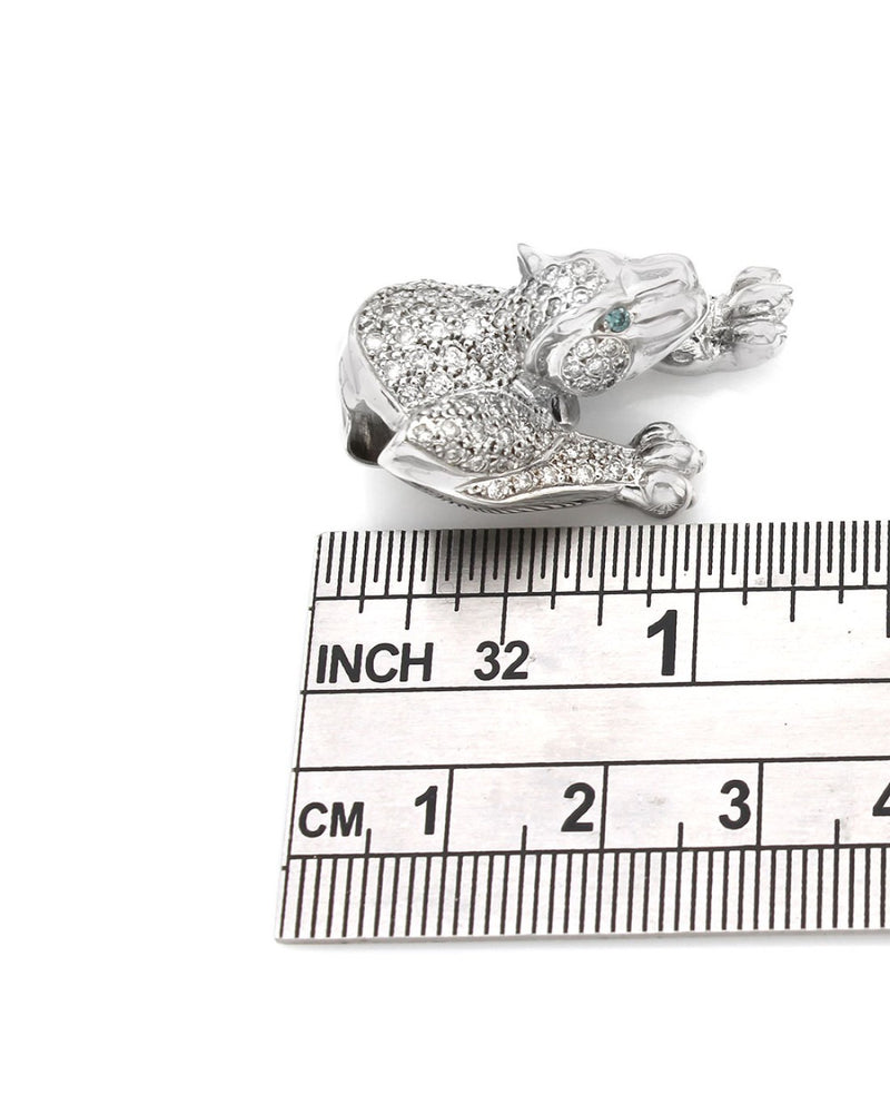 Diamond Pave Panther Enhancer Pendant