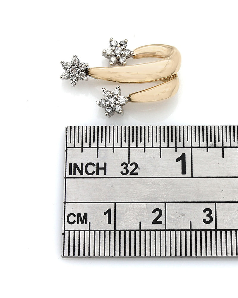 3 Diamond Flower Slide Pendant