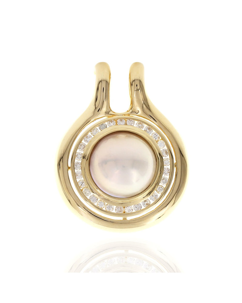 Mabe Pearl Diamond Hali Enhancer Pendant