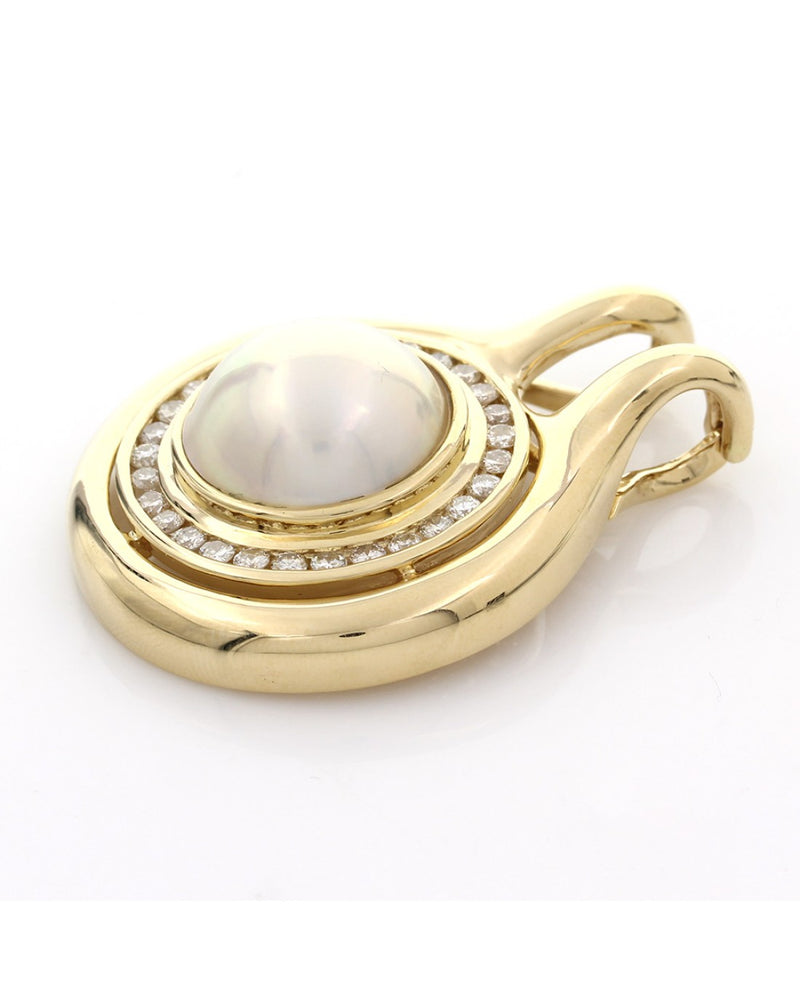 Mabe Pearl Diamond Hali Enhancer Pendant