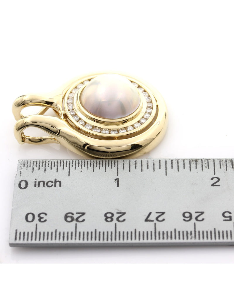 Mabe Pearl Diamond Hali Enhancer Pendant