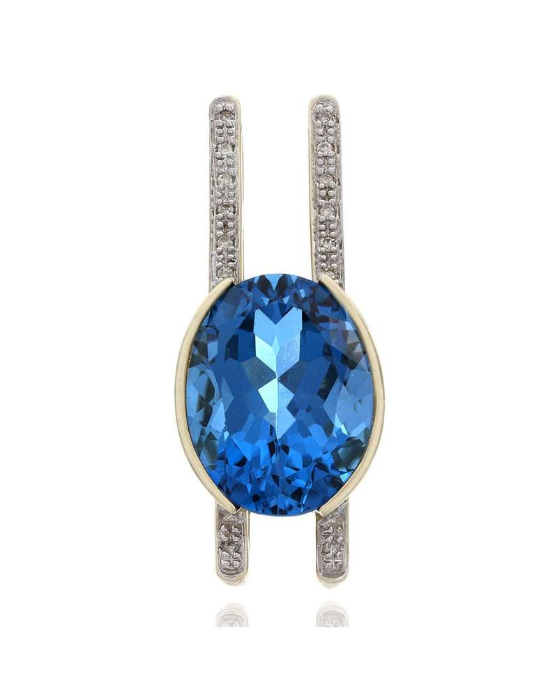 London Blue Topaz Fashion Slide Pendant