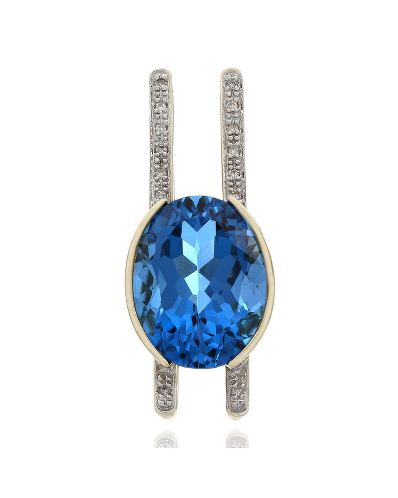 London Blue Topaz Fashion Slide Pendant