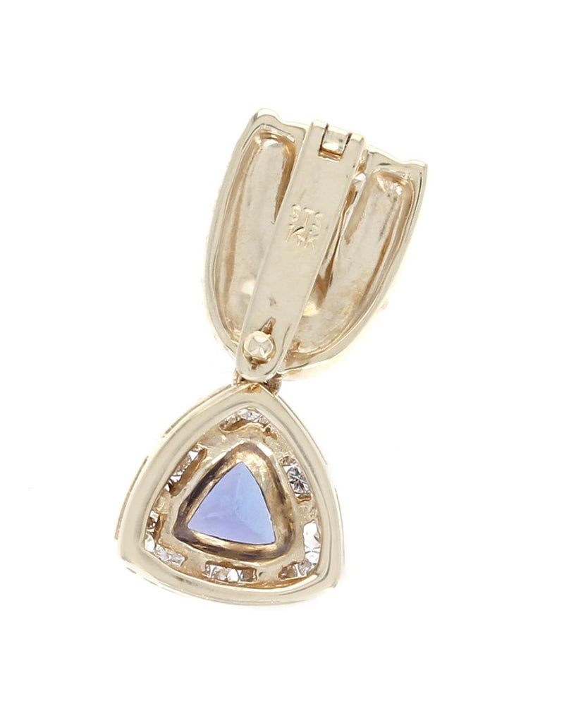 Tanzanite, Diamond and Opal Drop Enhancer Pendant