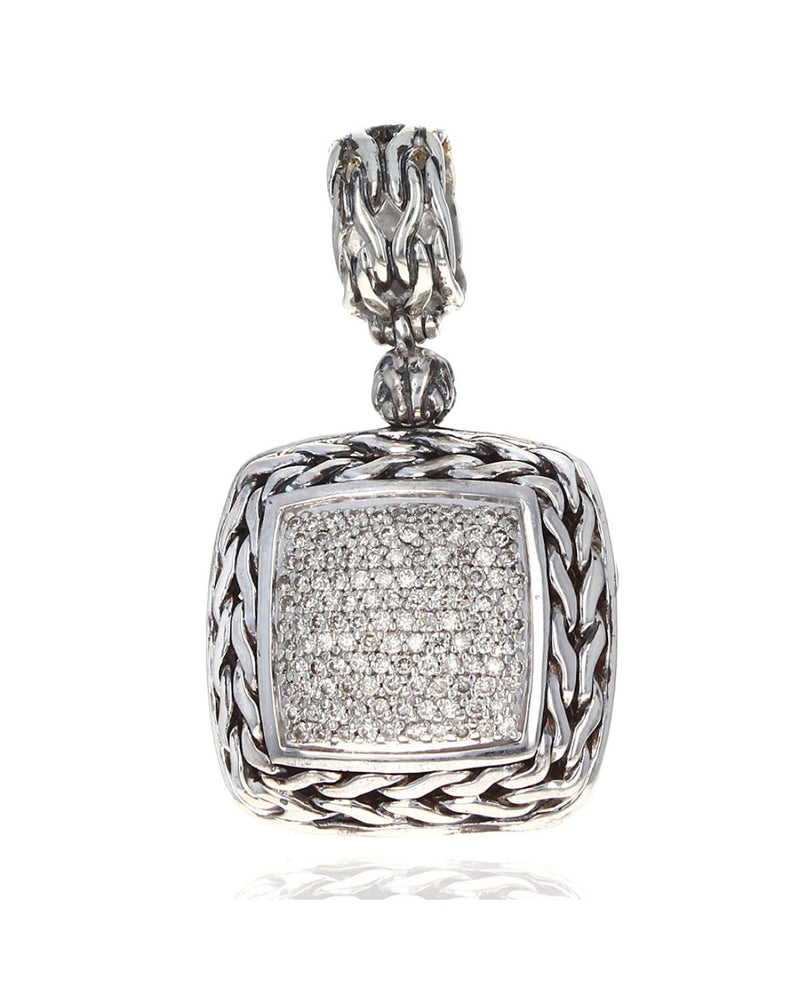 John Hardy Classic Chain Diamond Pave Pendant