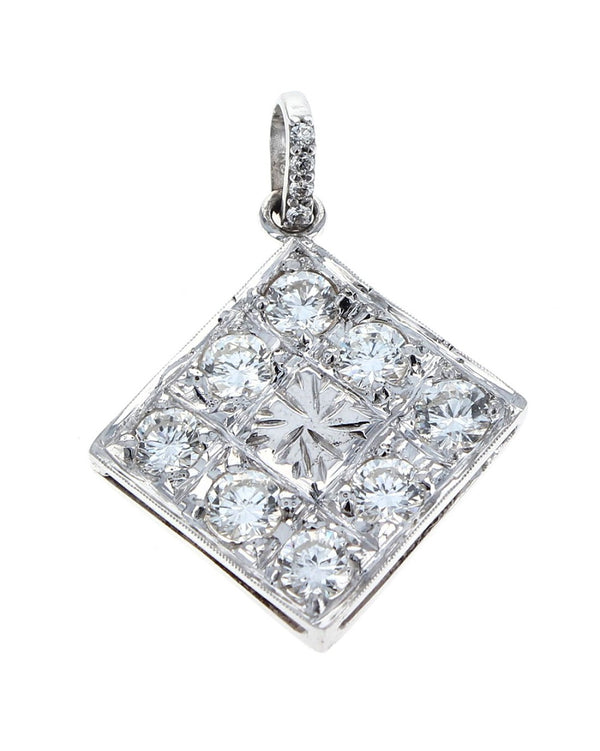 Diamond Shaped Diamond Pendant