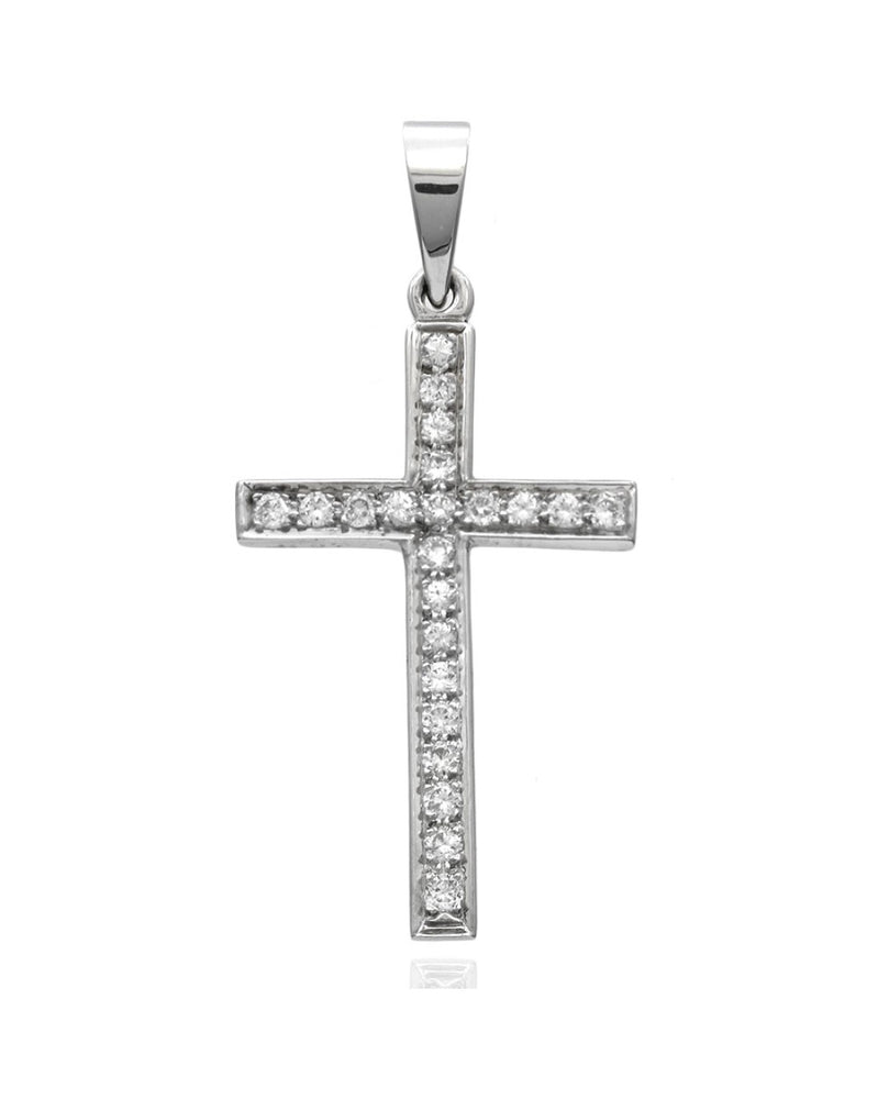 Diamond Cross in White Gold