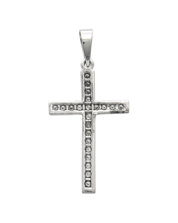 Diamond Cross in White Gold