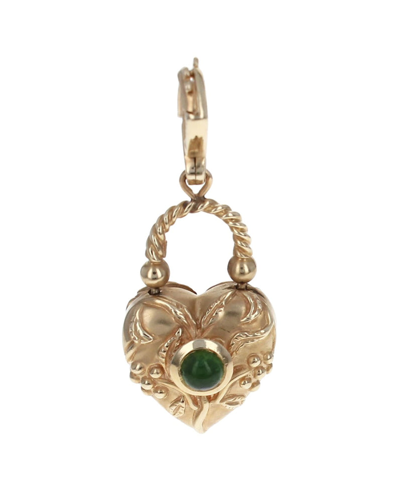 Amethyst and Peridot Heart Shape Enhancer Pendant