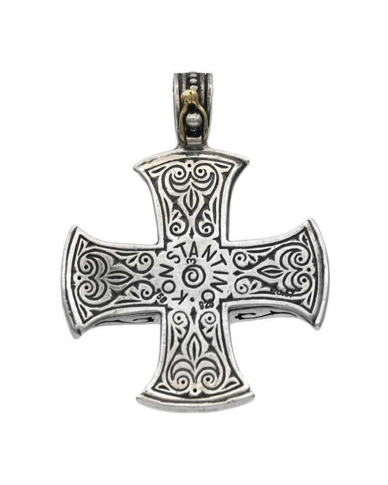 Konstantino Unisex Cross Enhancer Pendant in Sterling Silver