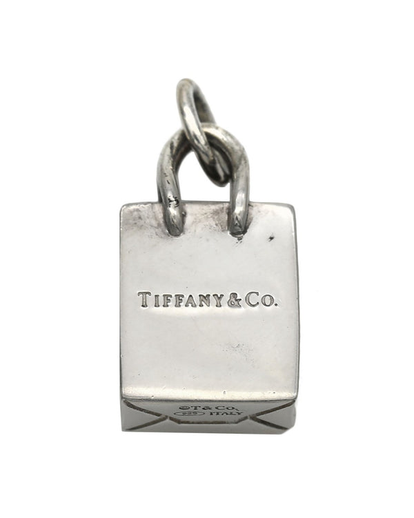 Shopping Bag Charm in Sterling Silver