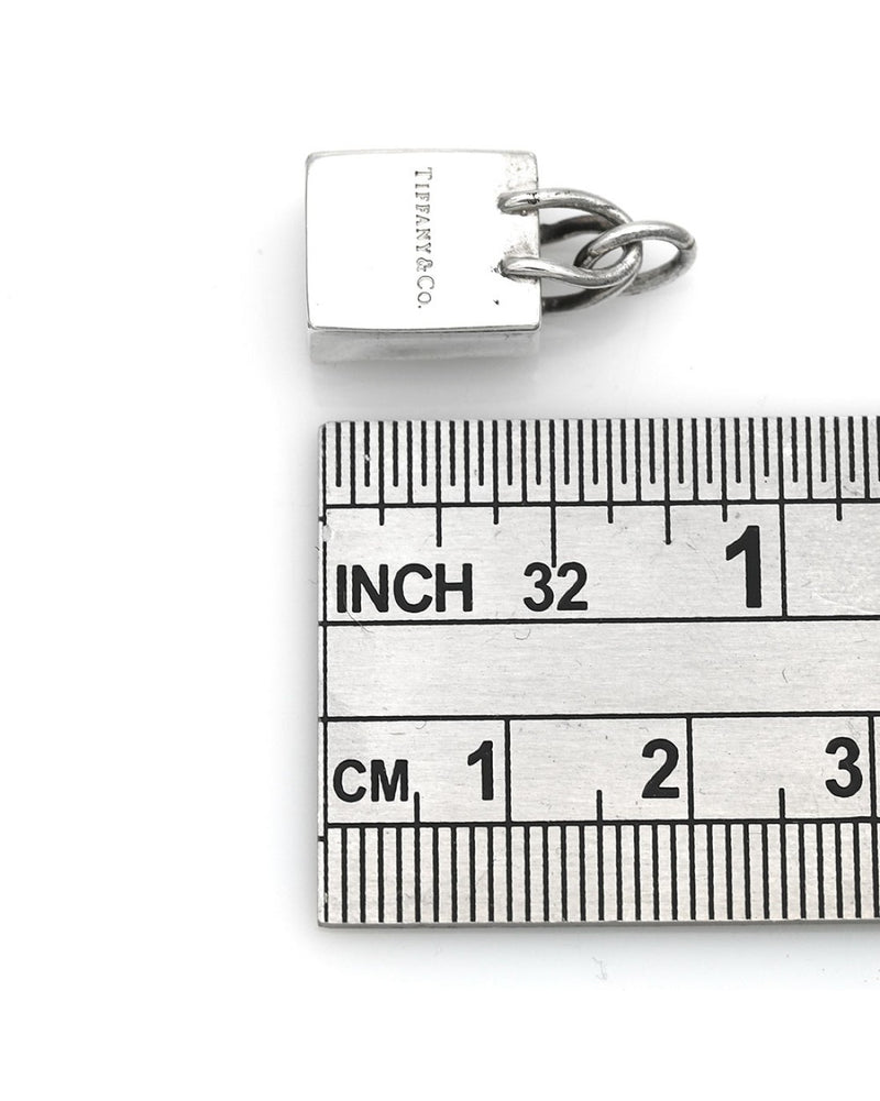 Shopping Bag Charm in Sterling Silver