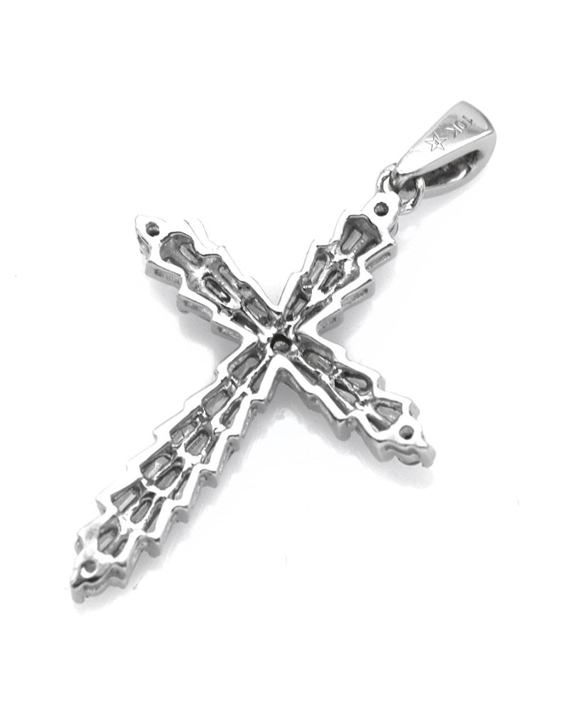 Diamond Cross Pendant in White Gold