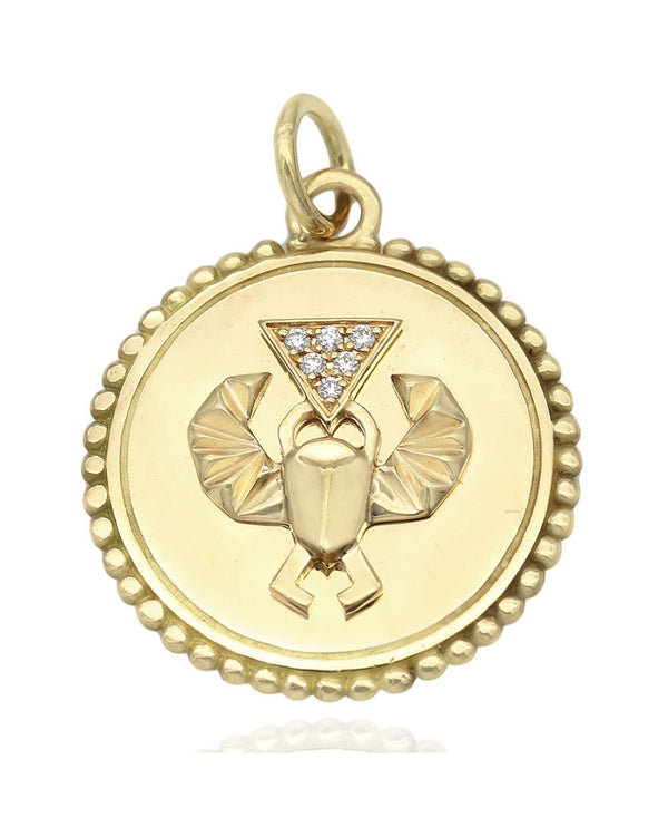 Foundrae Protection Diamond Scarab Medallion