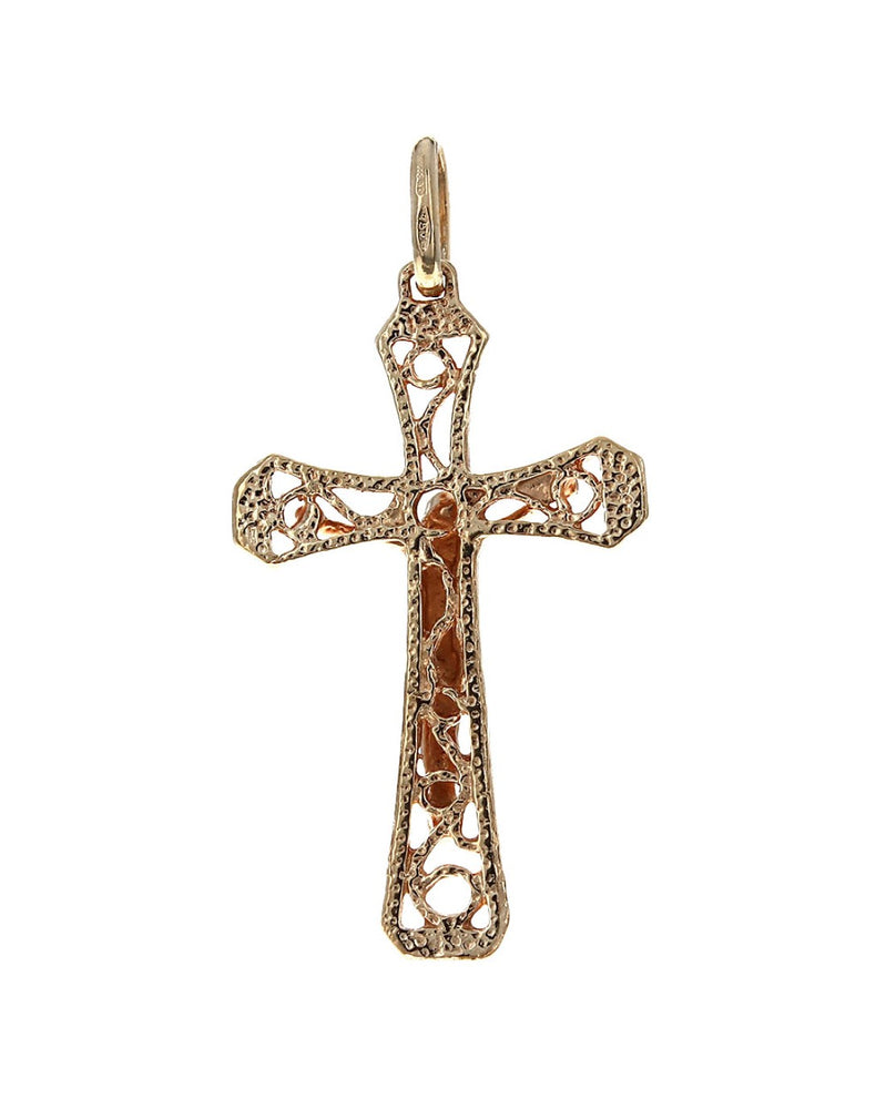 Open Scroll Crucifix Pendant