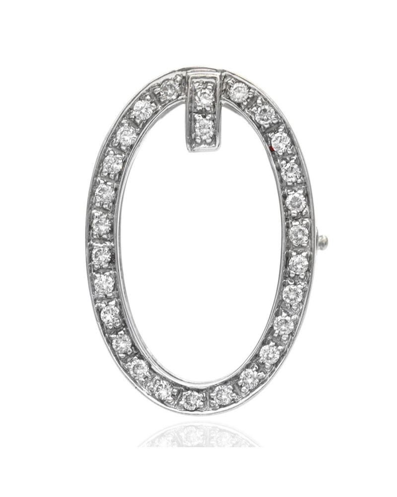 Diamond Open Oval Enhancer Pendant