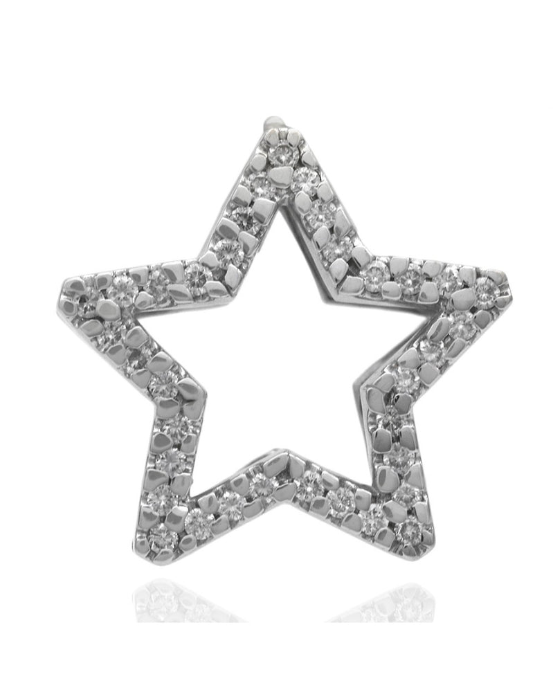 Diamond Open Star Enhancer Pendant