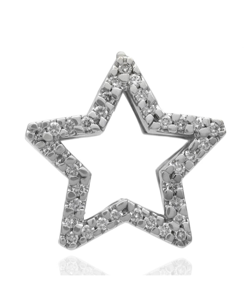 Diamond Open Star Enhancer Pendant