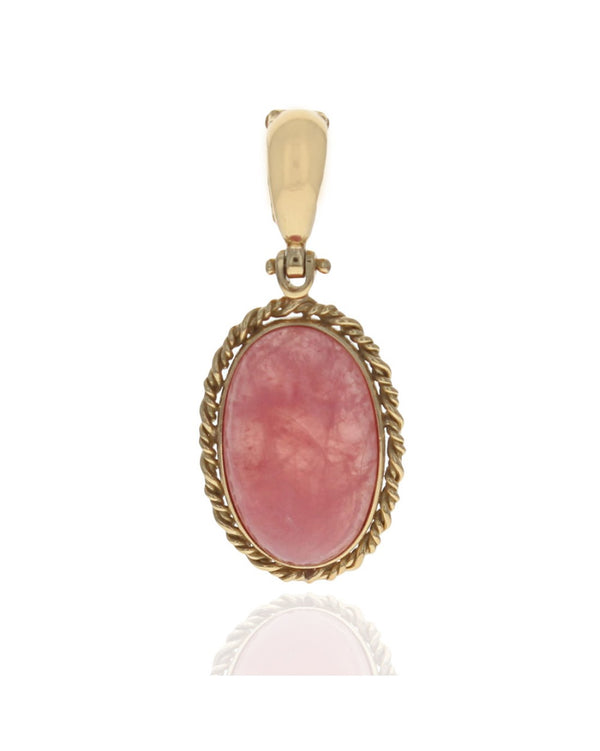 Oval Rhodochrosite  Enhancer Pendant