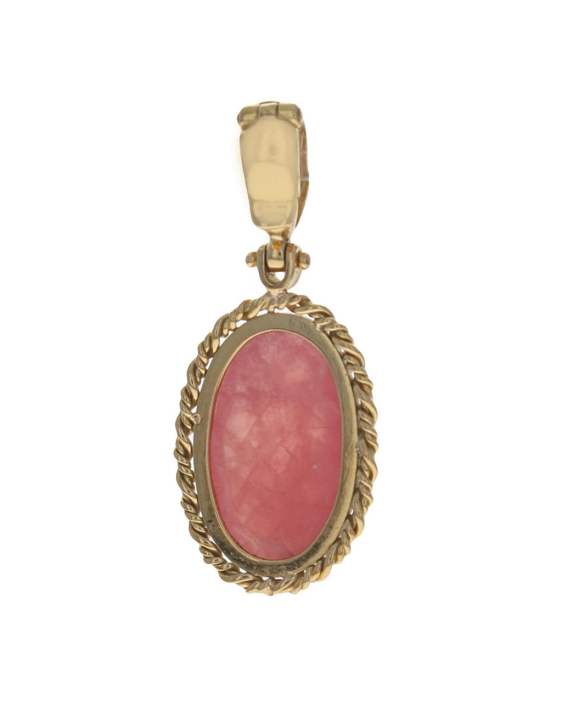 Oval Rhodochrosite  Enhancer Pendant