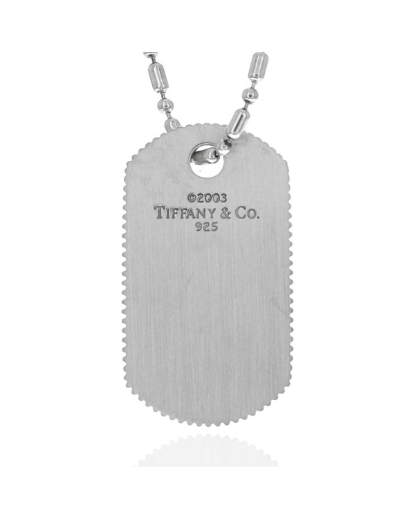 Dog Tag Pendant in Sterling Silver