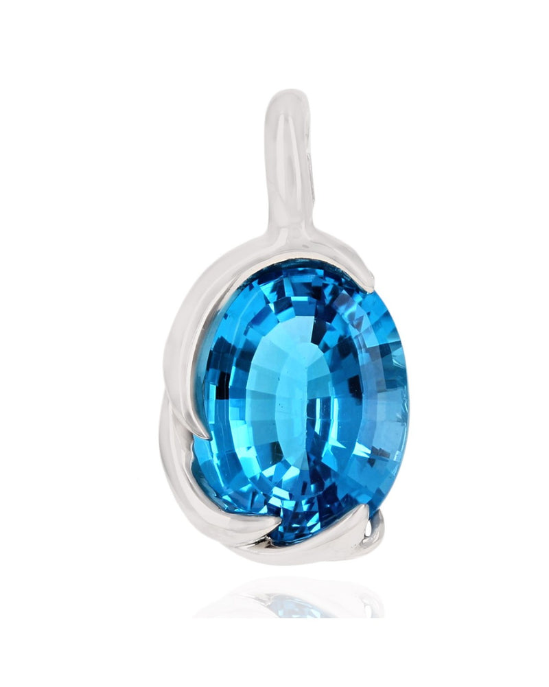 Swiss Blue Topaz Enhancer Pendant