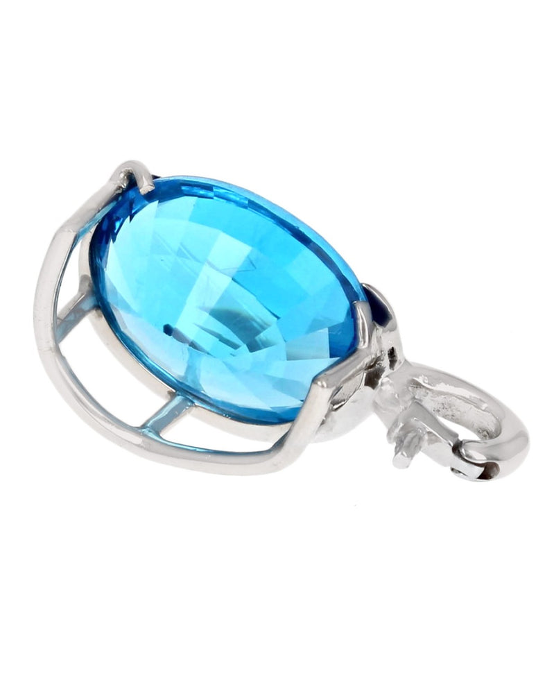 Swiss Blue Topaz Enhancer Pendant