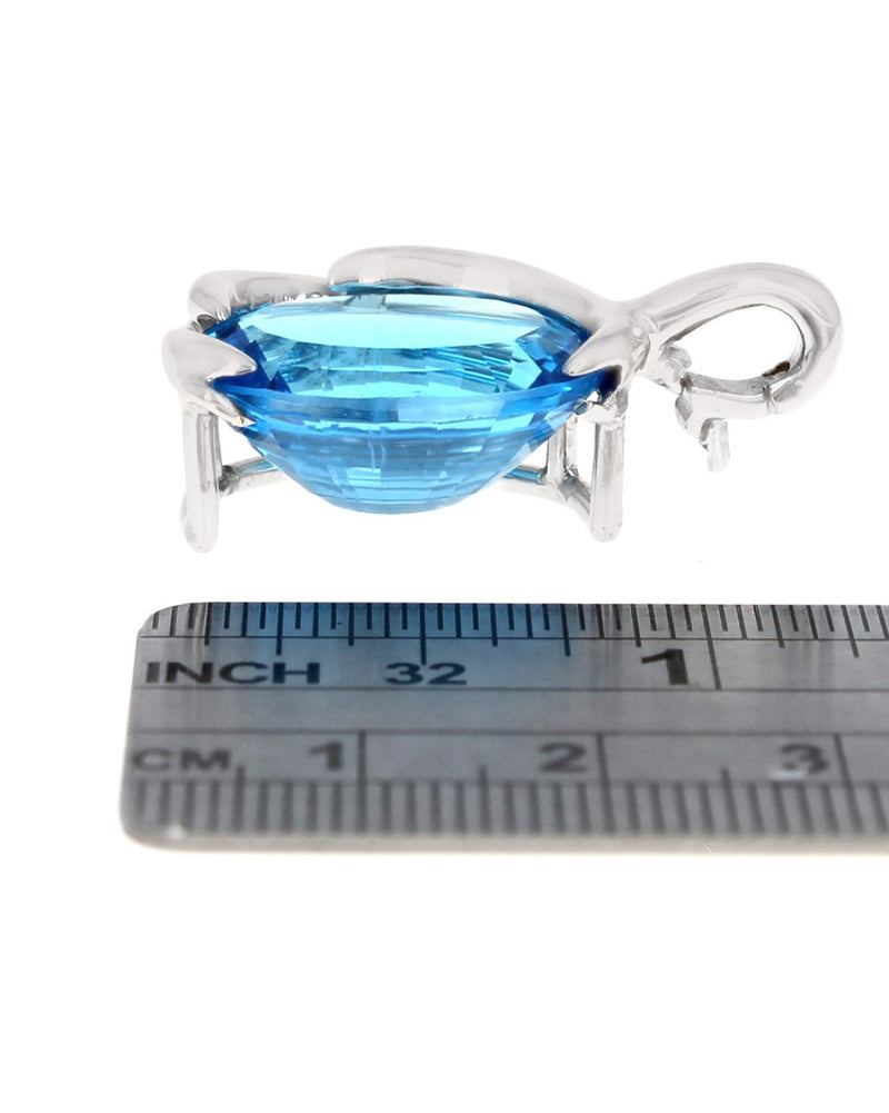 Swiss Blue Topaz Enhancer Pendant