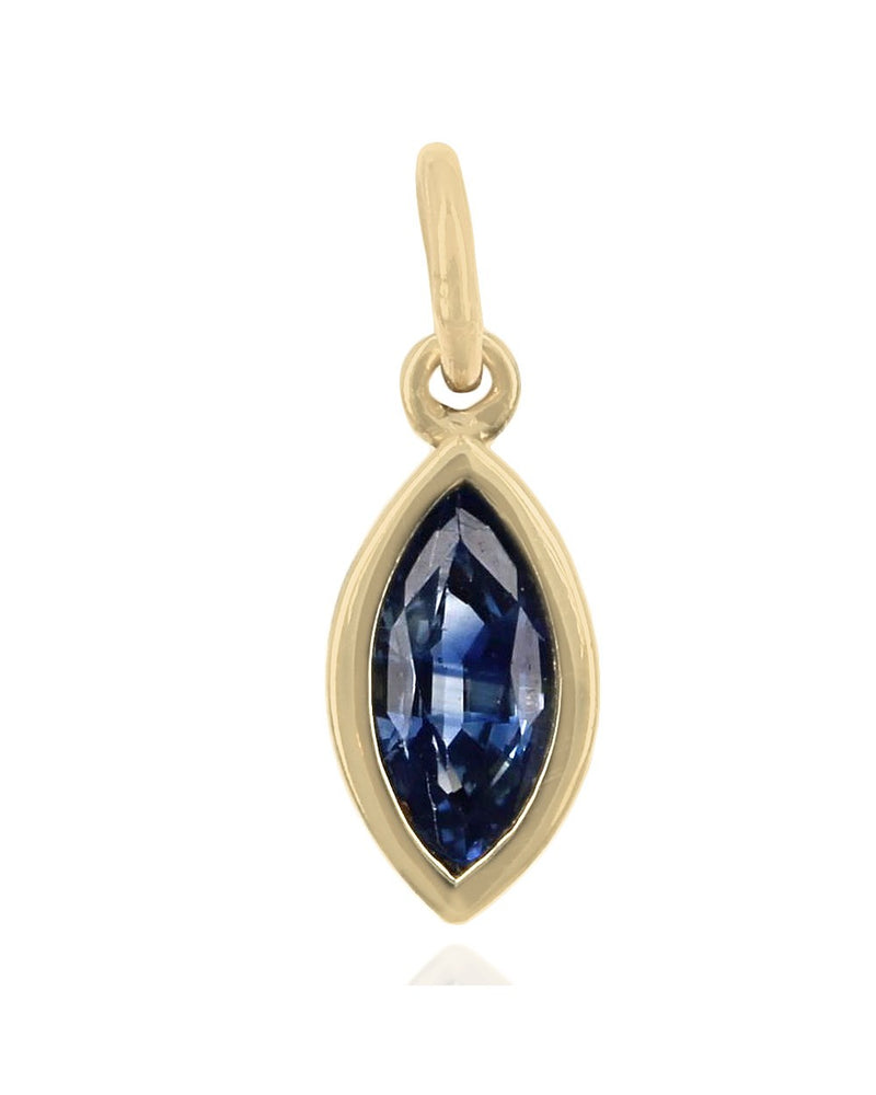 Blue Sapphire Drop Pendant