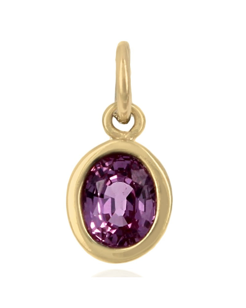 Pink Sapphire Drop Pendant