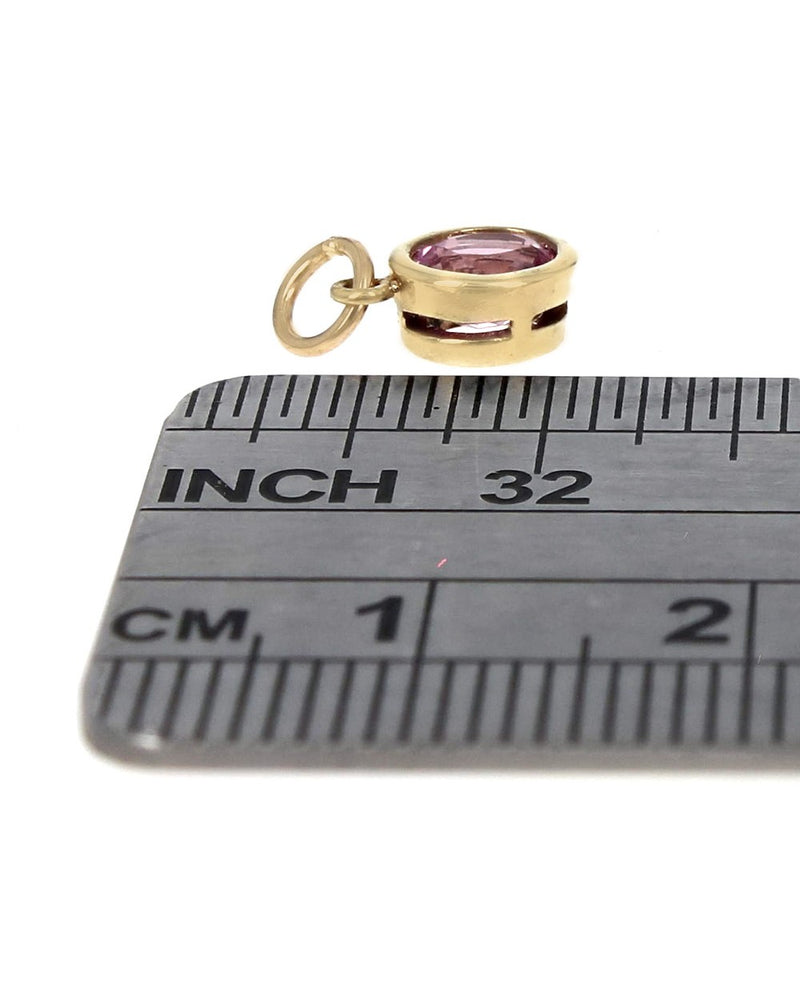 Pink Sapphire Drop Pendant