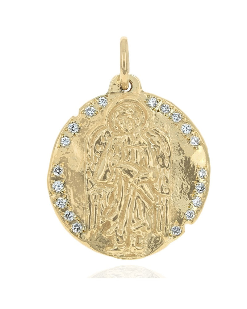 ArchAngel Raphael Diamond Medallion Pendant