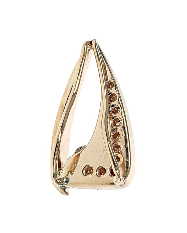 Diamond Open Cut Triangle Pendant in Yellow Gold