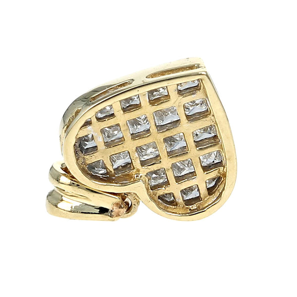 Invisible Set Princess Diamond Heart Pendant