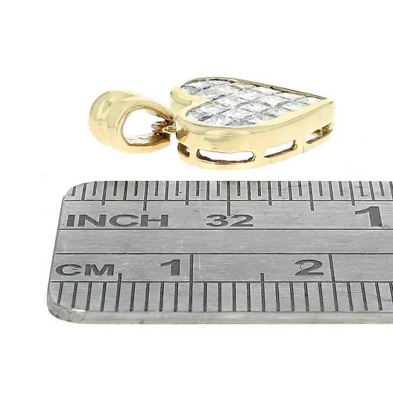Invisible Set Princess Diamond Heart Pendant