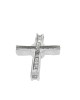 Diamond X Cross Pendant in White and Yellow Gold