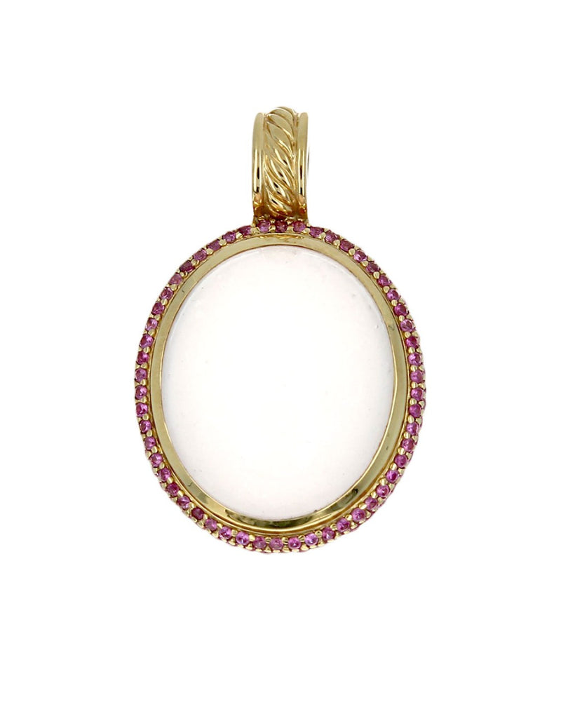 David Yurman Rose Quartz and Pink Sapphire Enhancer Pendant