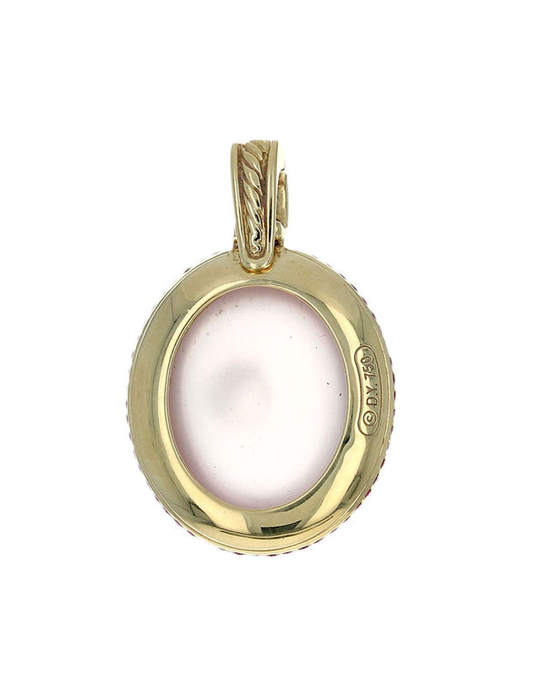 David Yurman Rose Quartz and Pink Sapphire Enhancer Pendant