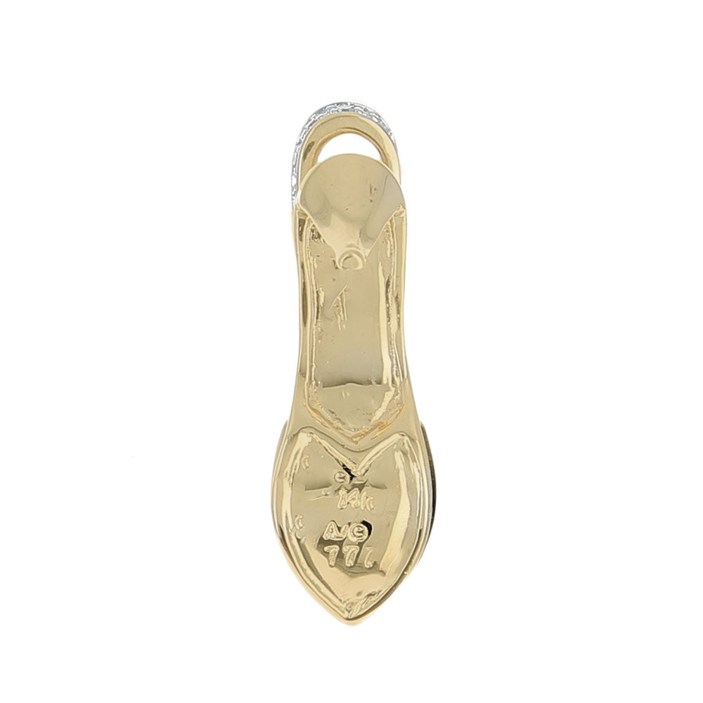 Black Onyx and Diamond Sling Back Heel Charm